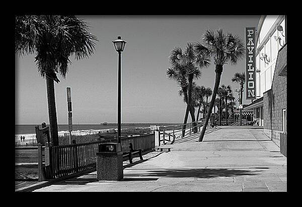 Original Myrtle Beach Boardwalk Photo in black and white for sale.